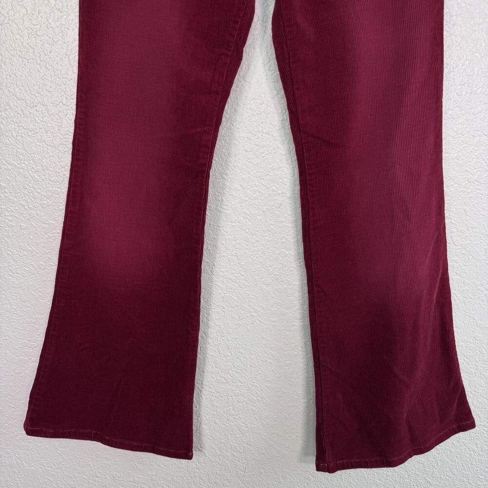 Union Bay Jeans Girls 12 Corduroy Bootcut Flare Red 27 Vintage Y2K Juniors NEW - Picture 5 of 11